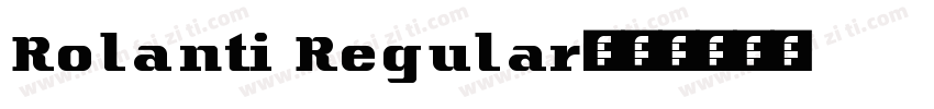 Rolanti Regular字体转换